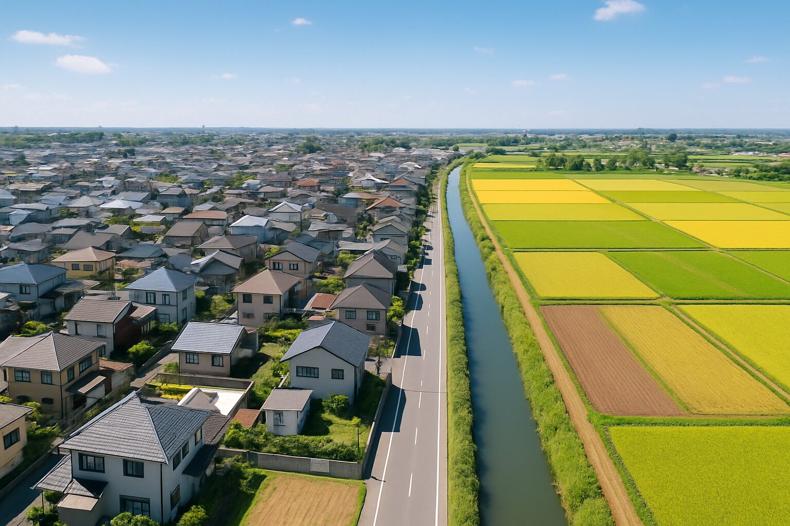 市街化区域と調整区域の境界