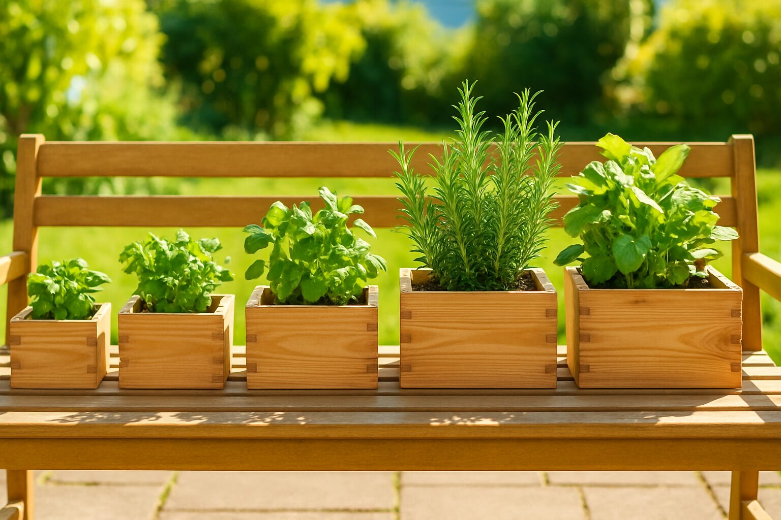 5つのサイズの植木箱 区域別早見