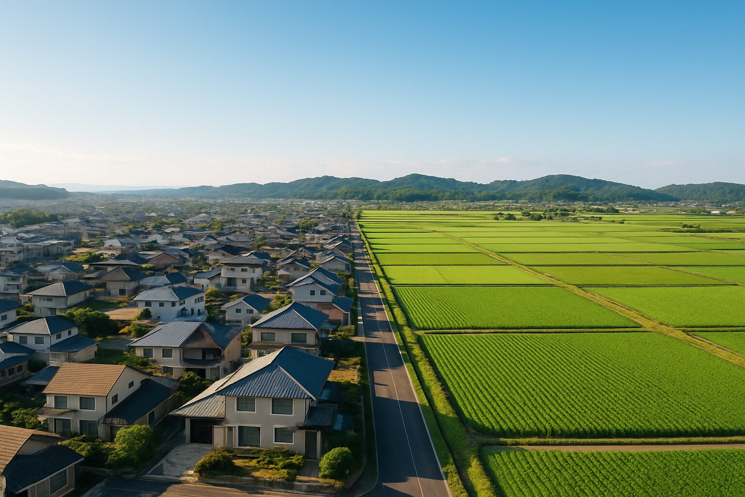 市街化区域・調整区域の分布