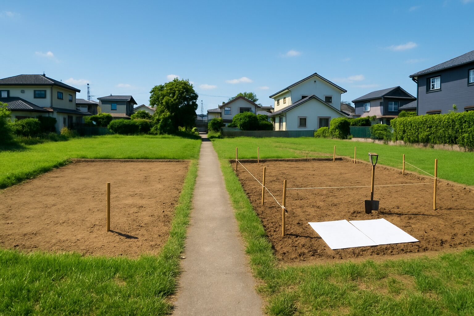 2つの土地区画の比較
