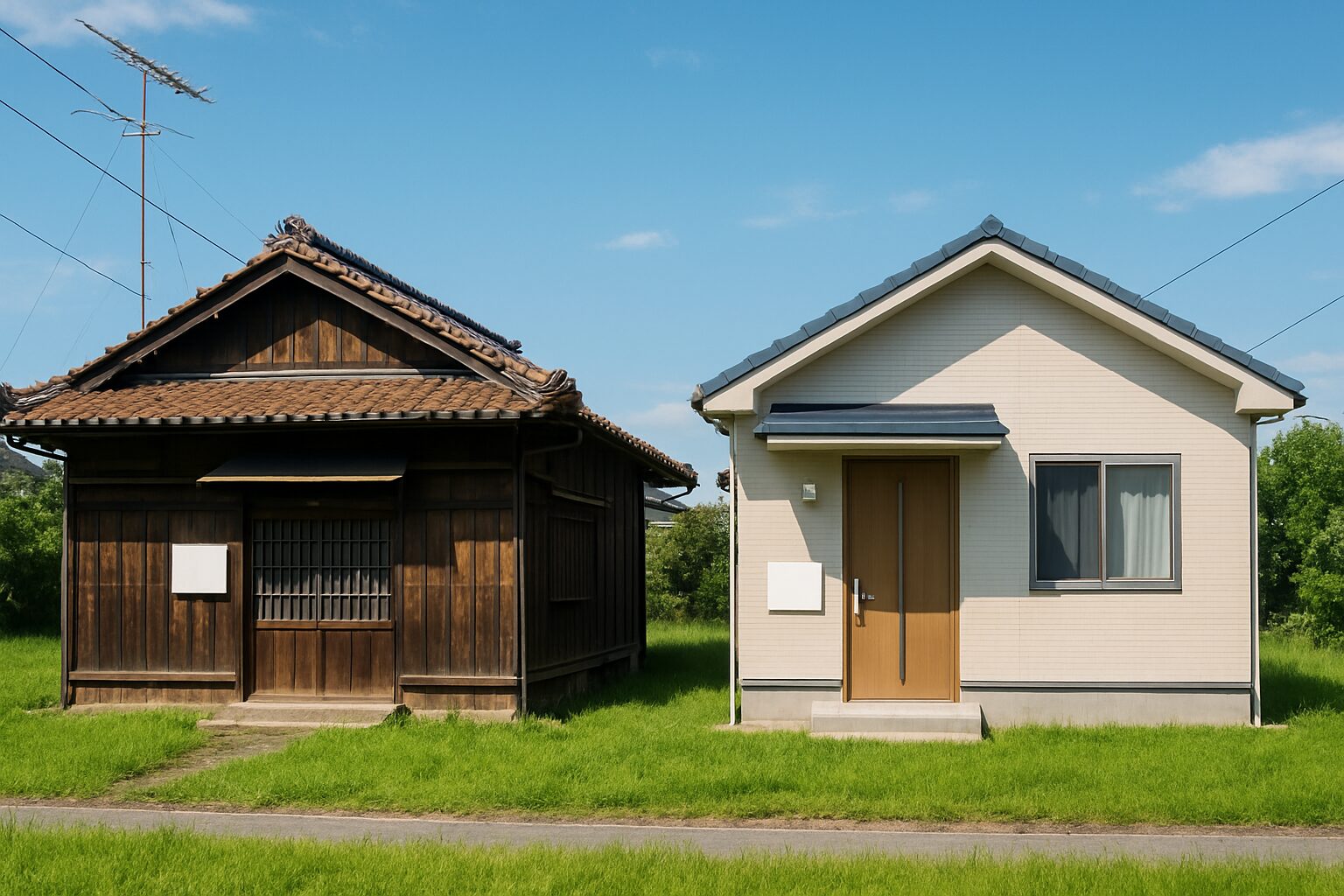 建替え前と後 2軒の家