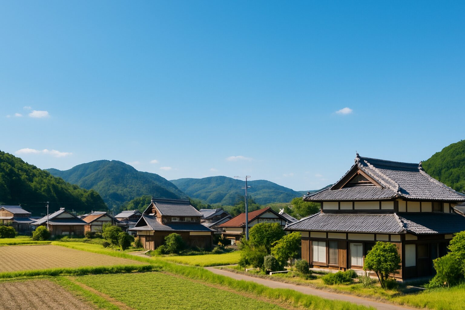 日本の田舎の集落