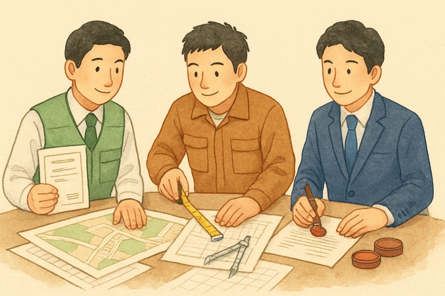 行政書士・土地家屋調査士・司法書士の役割分担