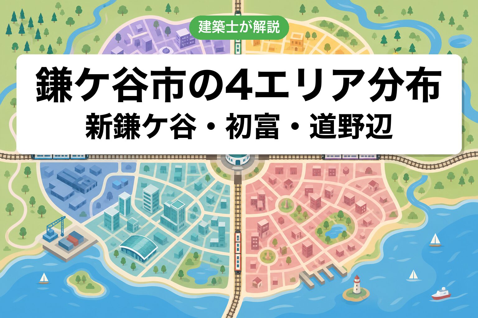 鎌ケ谷市の4エリア分布マップ