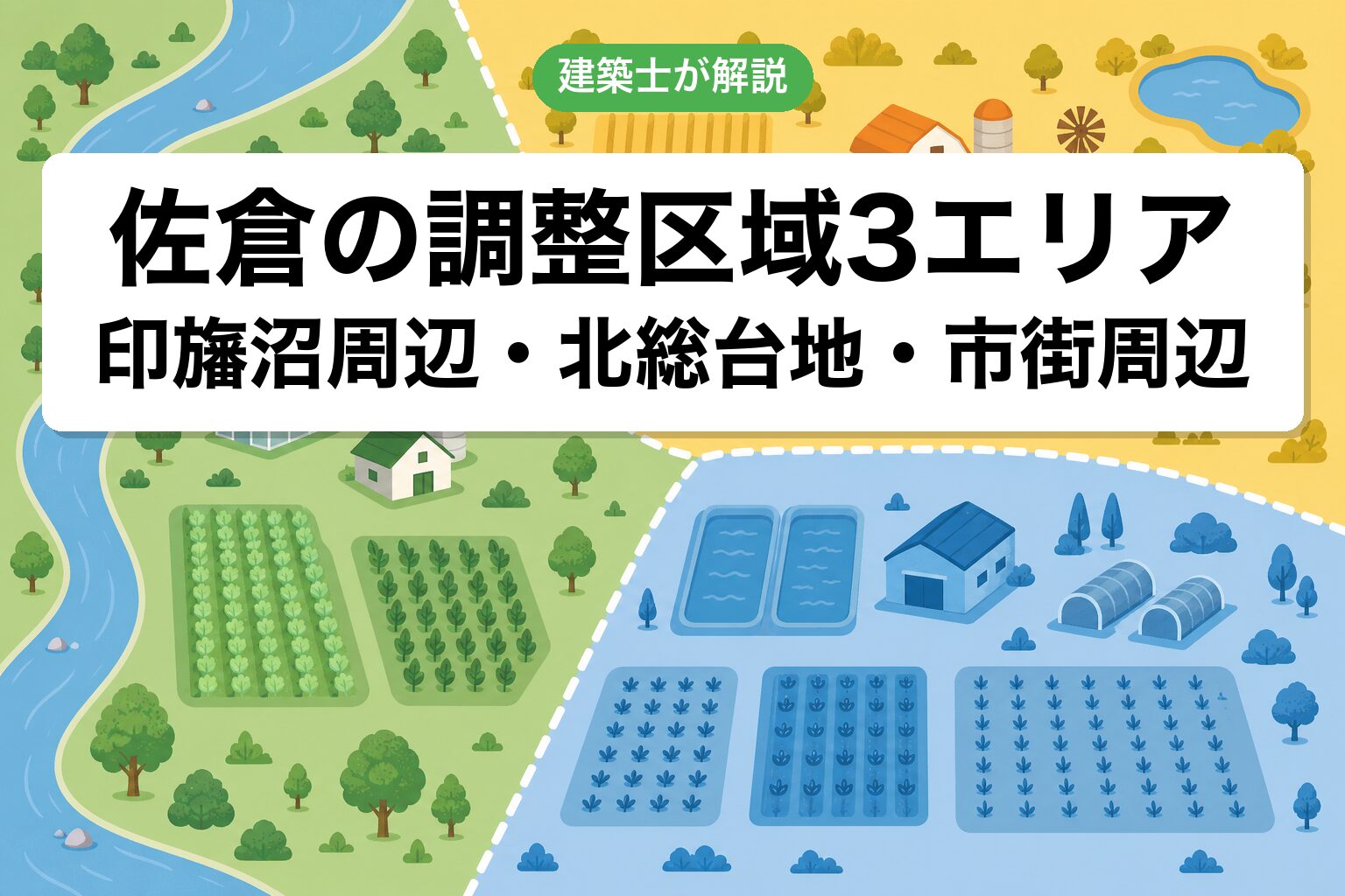佐倉市の開発許可対象案件のゾーニング