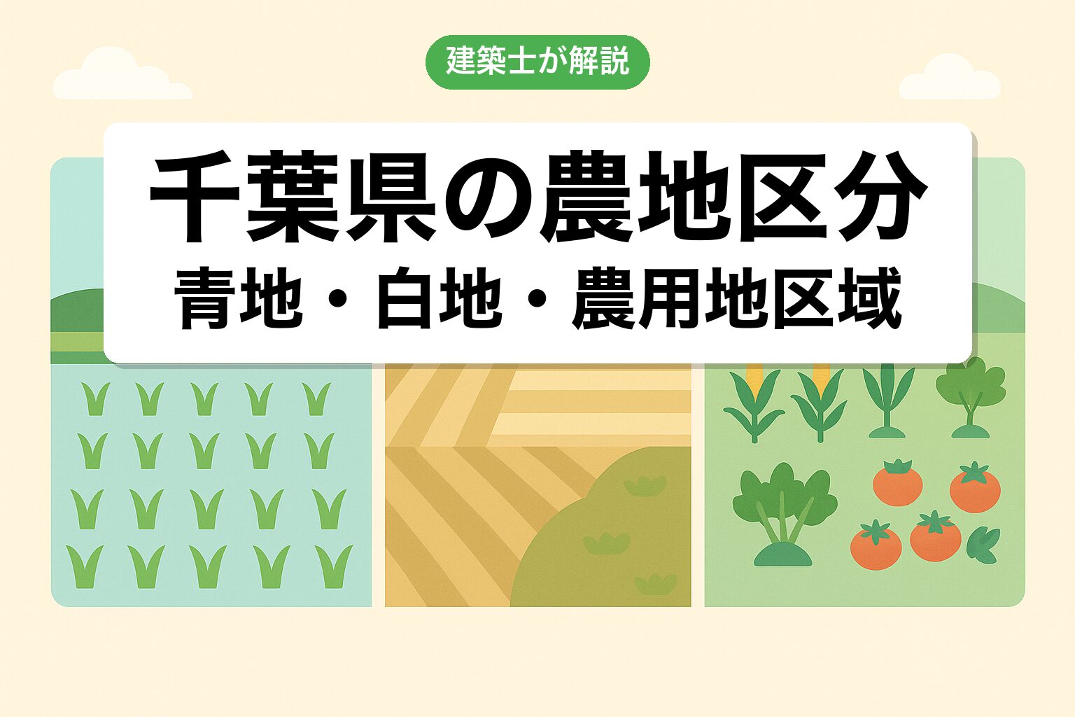 千葉県の農地区分(青地・白地・農用地区域)を建築士が解説