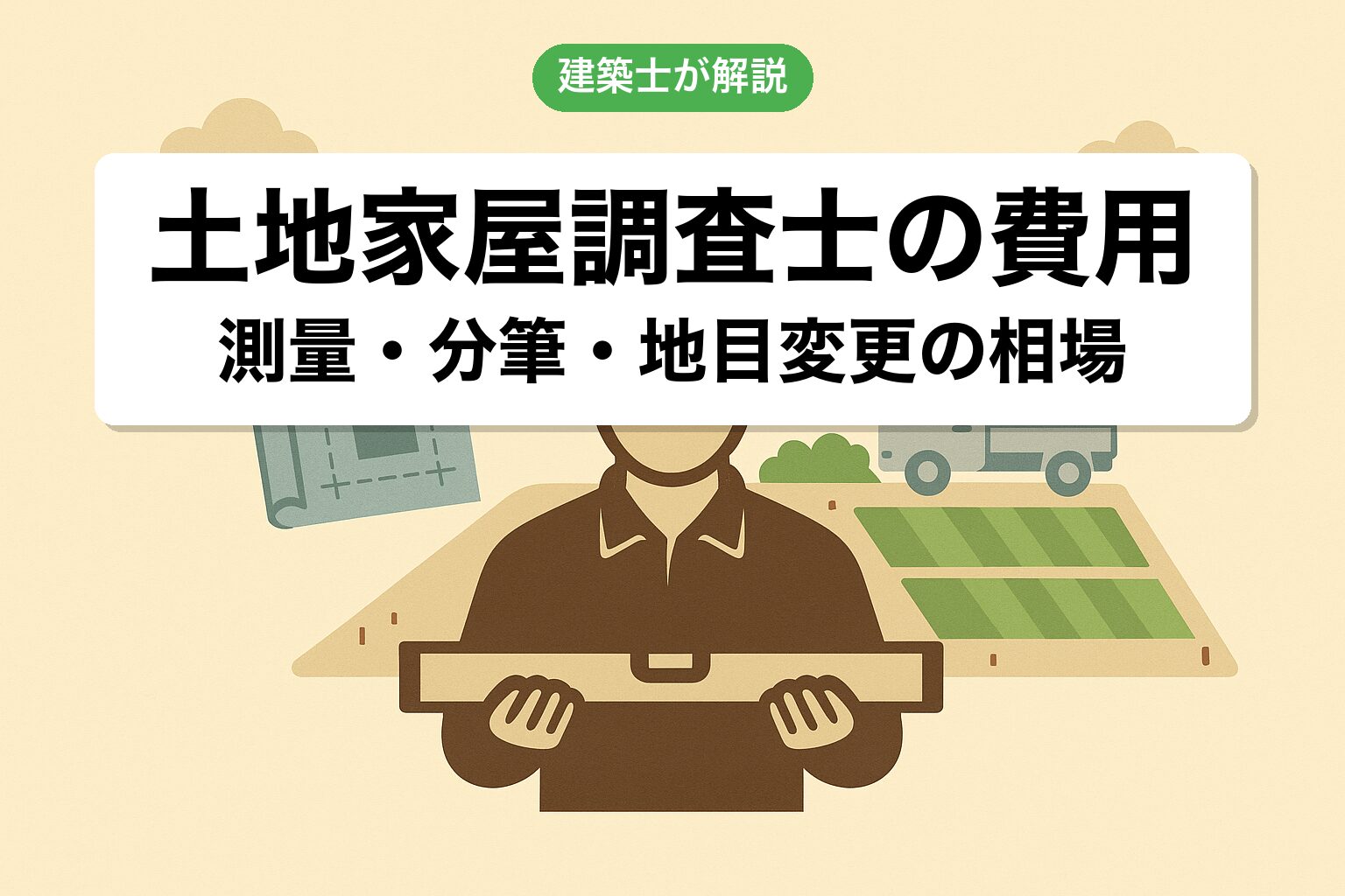 土地家屋調査士の費用(測量・分筆・地目変更)を建築士が解説