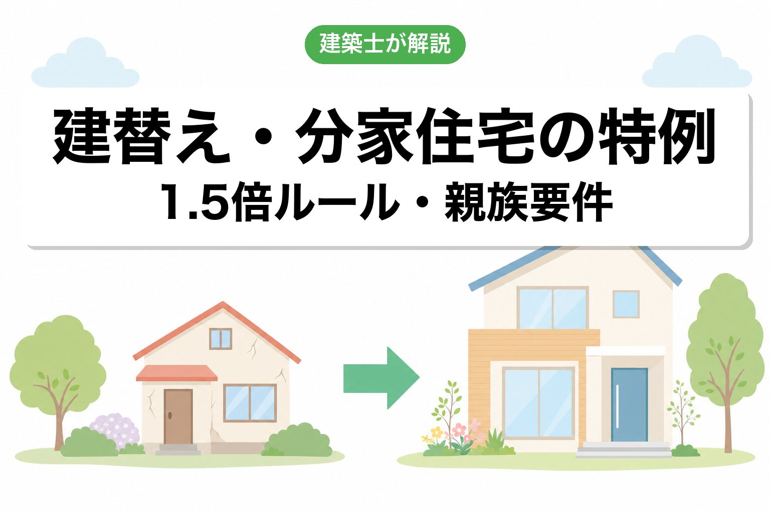 既存住宅の建替え・分家住宅の特例