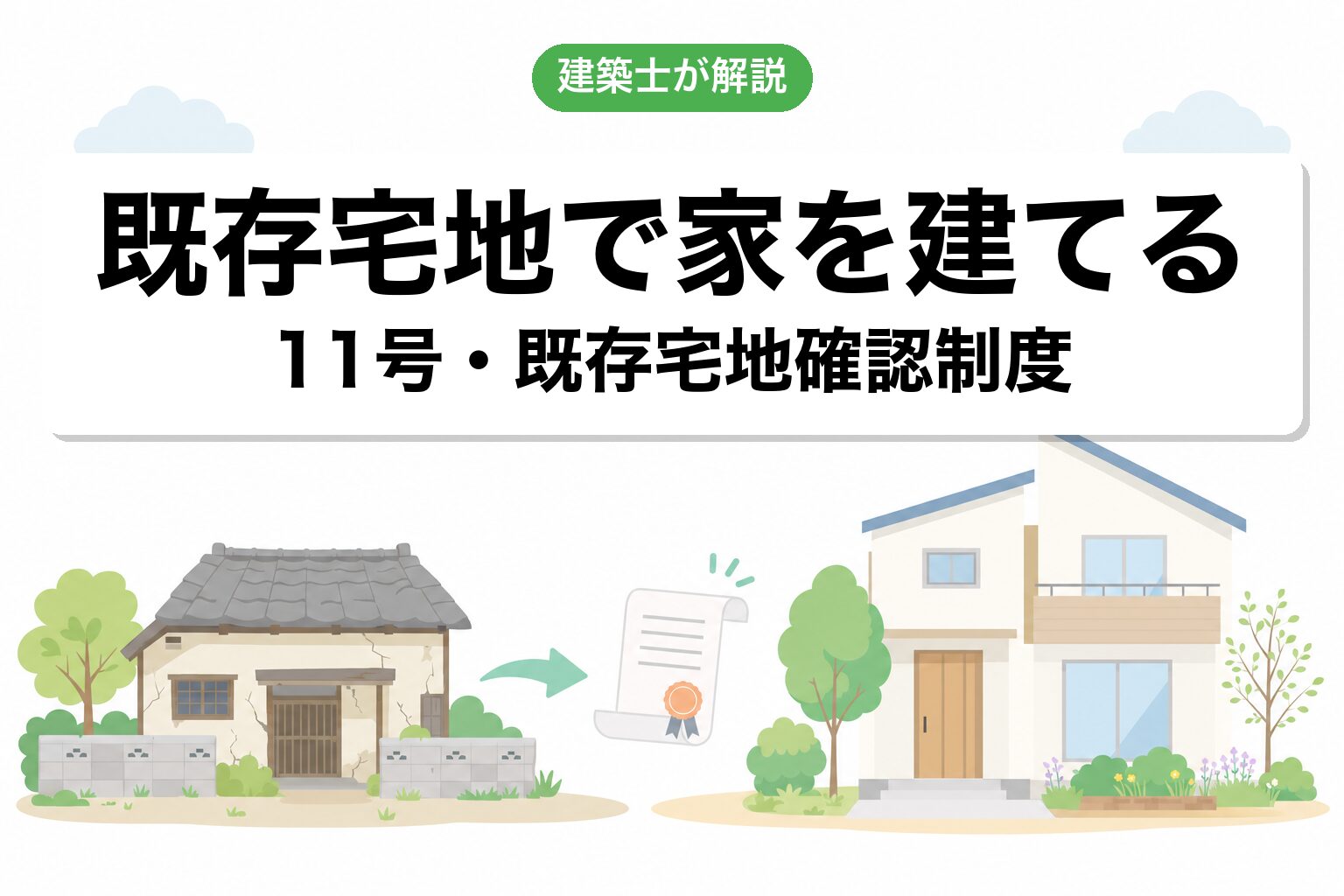 既存宅地で家を建てる方法（11号・既存宅地確認制度）