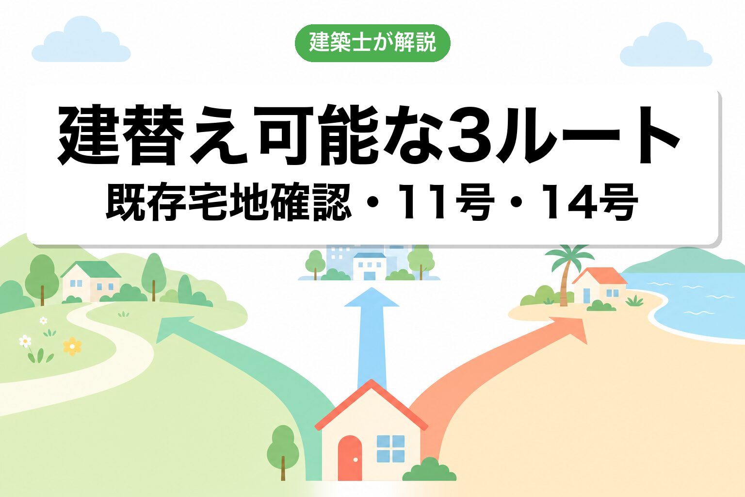 市街化調整区域で建て替えが可能な3ルート