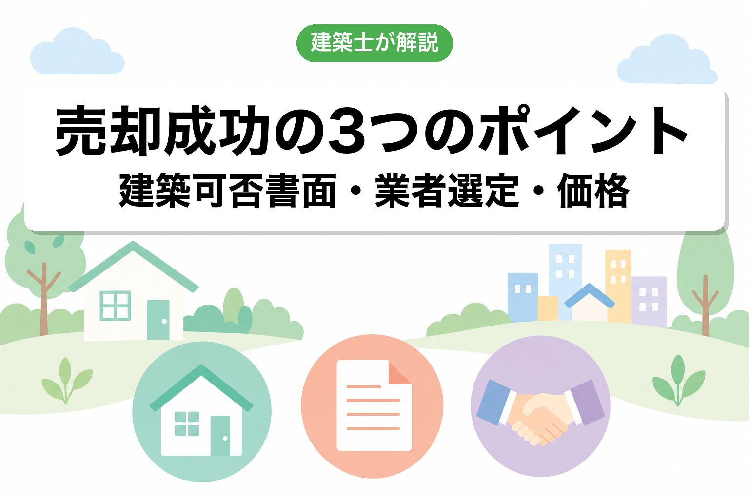 売却を成功させる3つのポイント