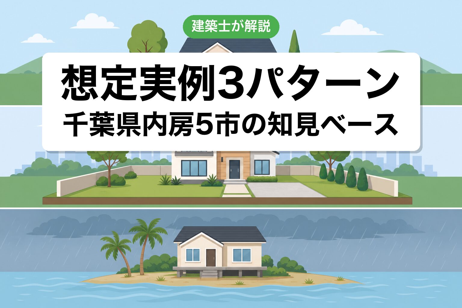 市街化調整区域で家を建てる想定実例3パターン