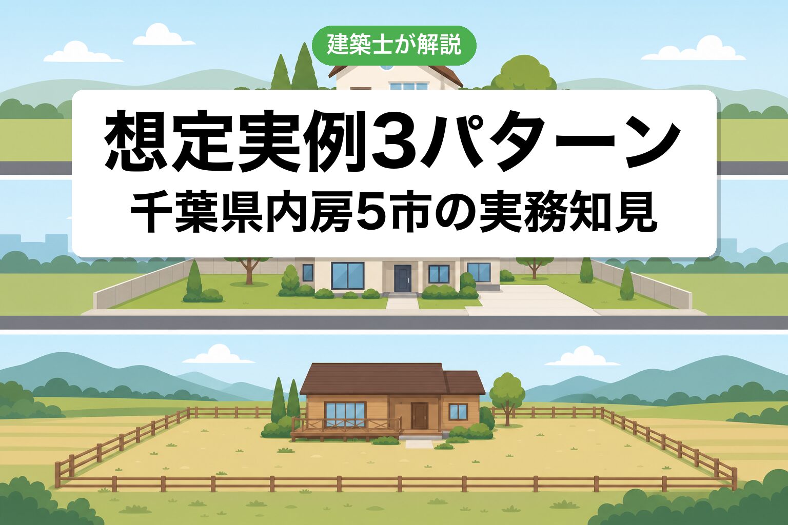 建築許可想定実例3パターン