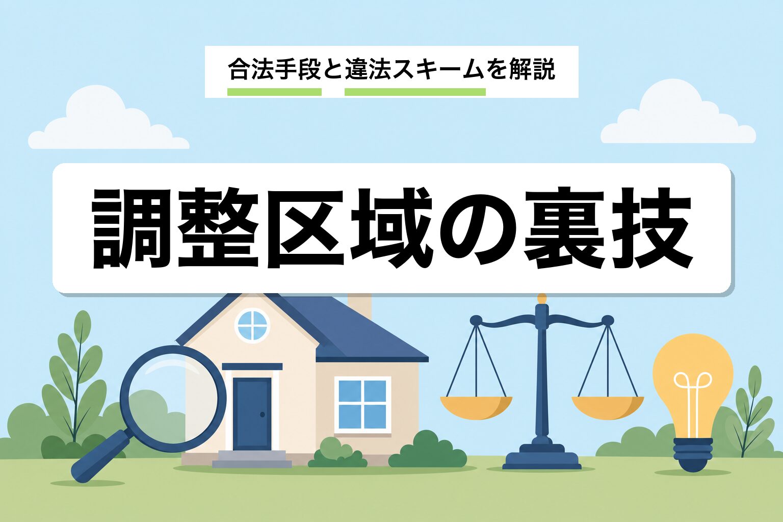 市街化調整区域の裏技とは|合法5手段と違法スキームを行政書士が解説