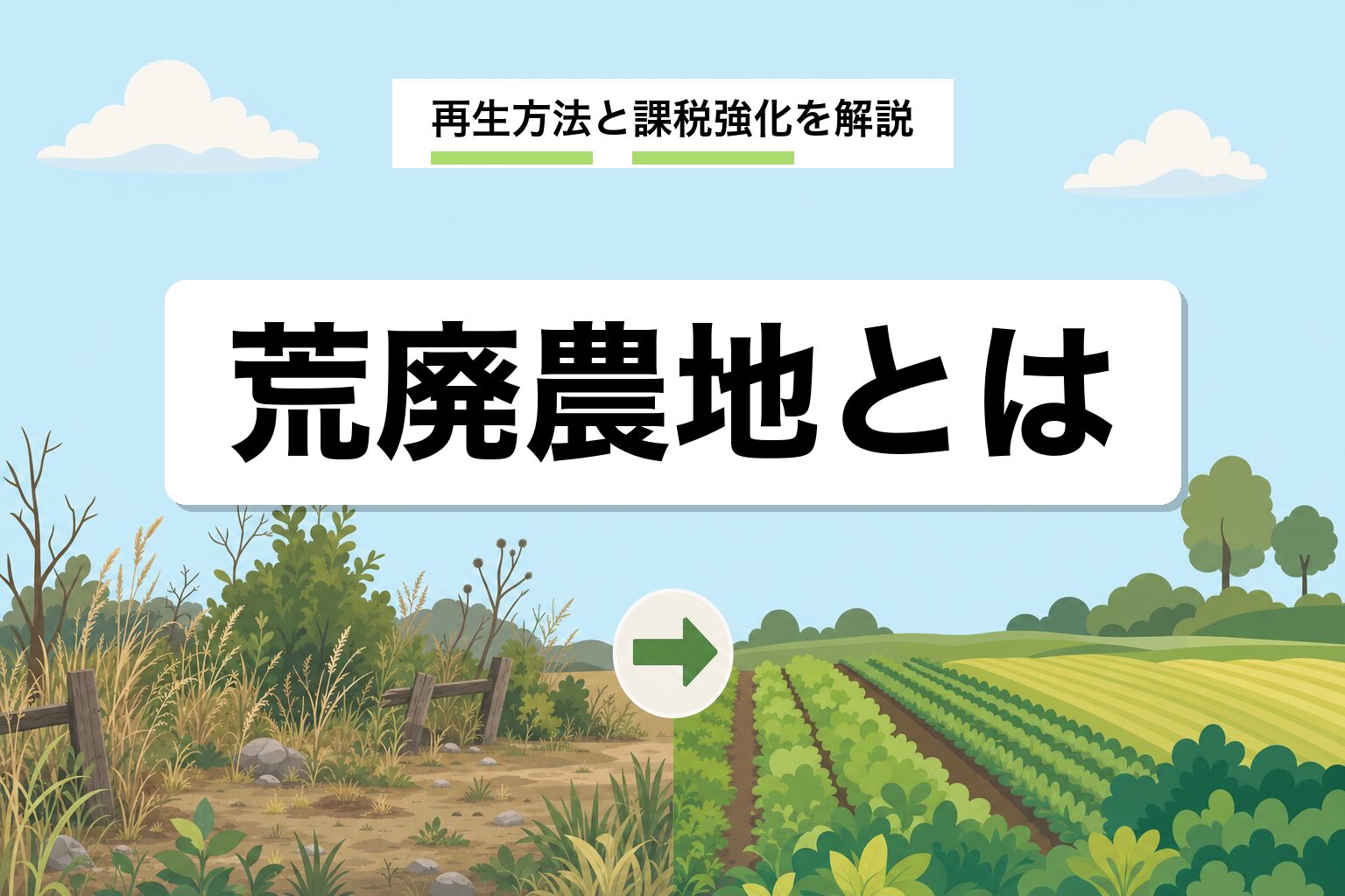 荒廃農地とは|遊休農地との違い・再生方法・課税強化を行政書士が解説
