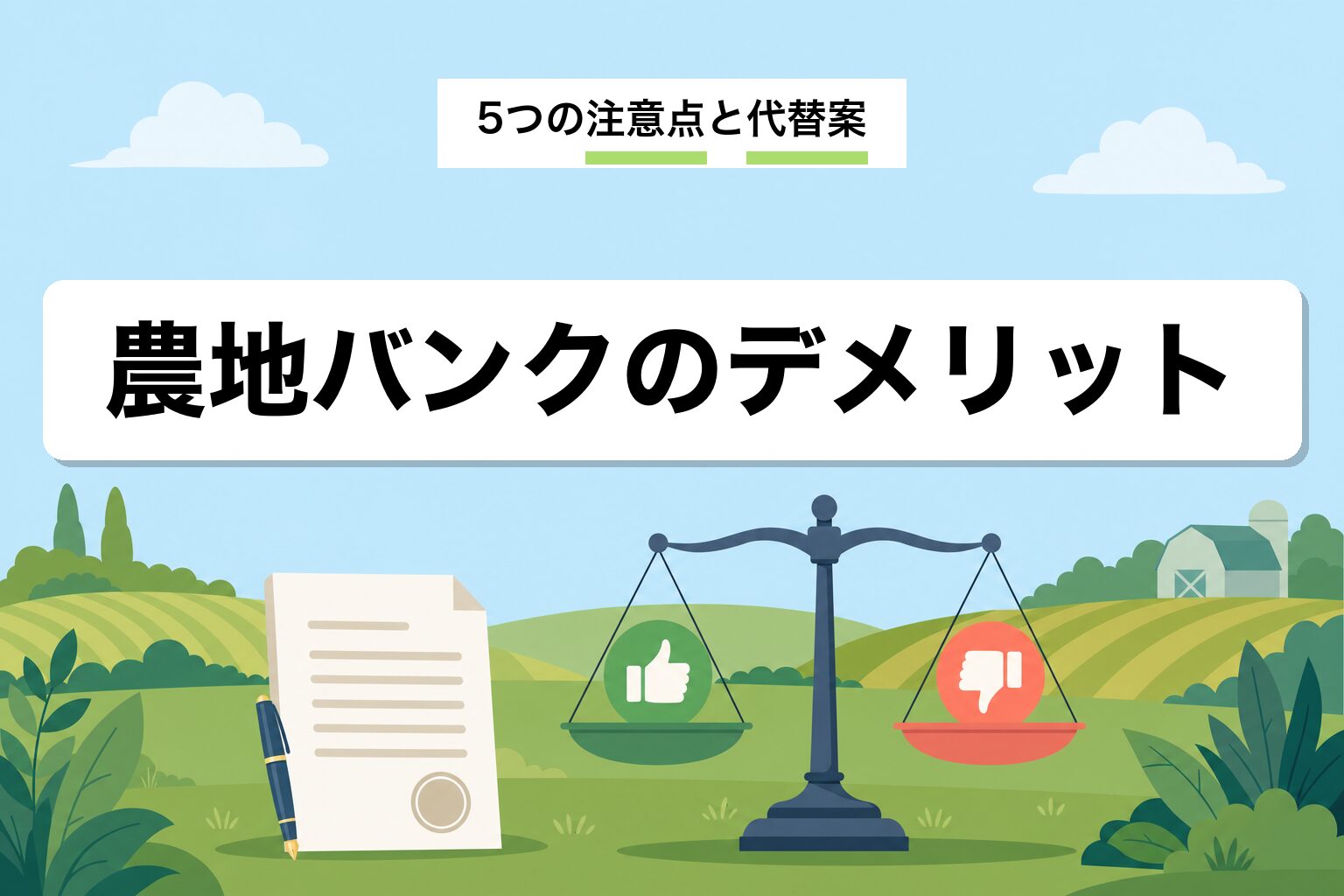 農地中間管理機構のデメリット5つ|メリットと比較して正直に解説
