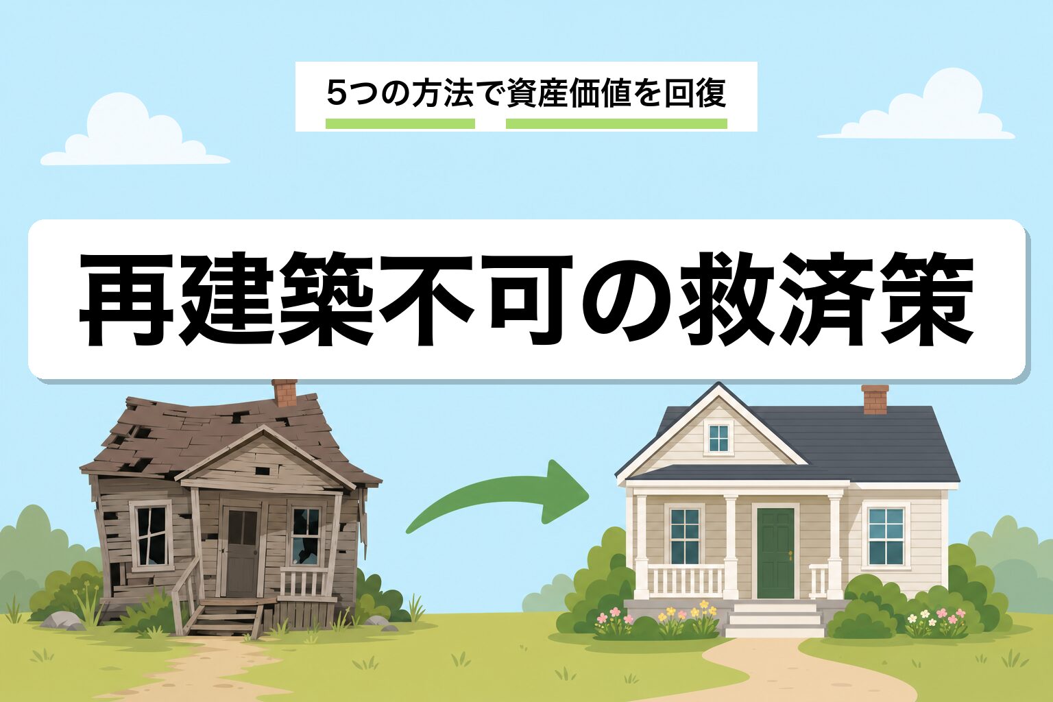 再建築不可×市街化調整区域|救済する5つの方法を行政書士が解説
